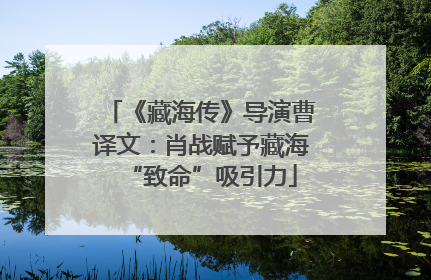 《藏海传》导演曹译文：肖战赋予藏海“致命”吸引力