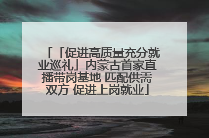 「促进高质量充分就业巡礼」内蒙古首家直播带岗基地 匹配供需双方 促进上岗就业