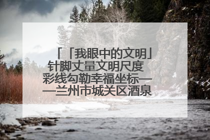 「我眼中的文明」针脚丈量文明尺度 彩线勾勒幸福坐标——兰州市城关区酒泉路街道办事处