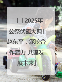 「2025年公祭伏羲大典」赵东平：深挖合作潜力 共谋发展未来