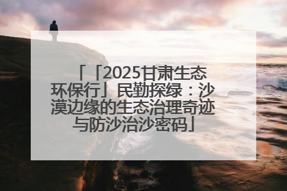 「2025甘肃生态环保行」民勤探绿：沙漠边缘的生态治理奇迹与防沙治沙密码
