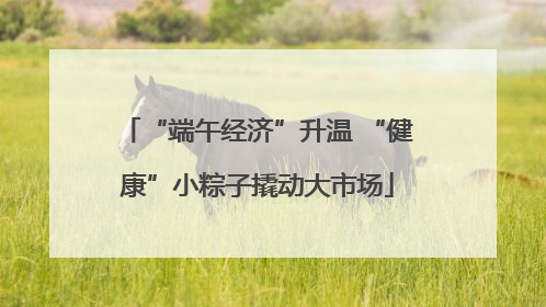 “端午经济”升温 “健康”小粽子撬动大市场
