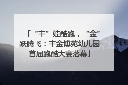 “丰”娃酷跑，“金”跃腾飞：丰金博苑幼儿园首届跑酷大赛落幕