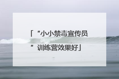 “小小禁毒宣传员”训练营效果好