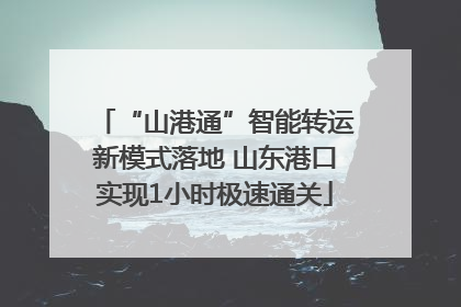 “山港通”智能转运新模式落地 山东港口实现1小时极速通关