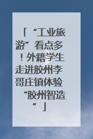“工业旅游”看点多！外籍学生走进胶州李哥庄镇体验“胶州智造”