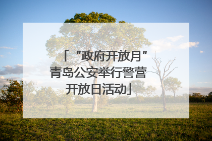 “政府开放月”青岛公安举行警营开放日活动