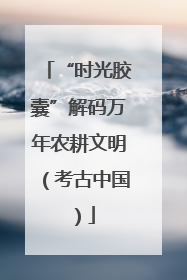 “时光胶囊”解码万年农耕文明（考古中国）