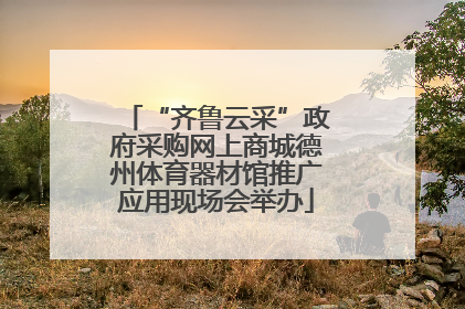 “齐鲁云采”政府采购网上商城德州体育器材馆推广应用现场会举办