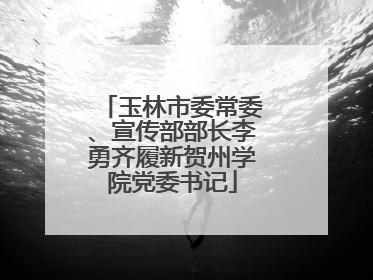 玉林市委常委、宣传部部长李勇齐履新贺州学院党委书记