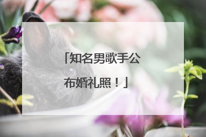 知名男歌手公布婚礼照！