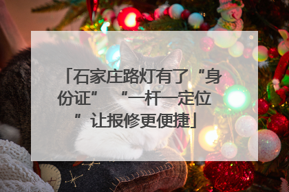 石家庄路灯有了“身份证” “一杆一定位”让报修更便捷
