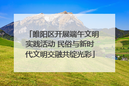 睢阳区开展端午文明实践活动 民俗与新时代文明交融共绽光彩