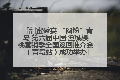 甜蜜盛宴 “圈粉”青岛 第六届中国·澄城樱桃营销季全国巡回推介会（青岛站）成功举办