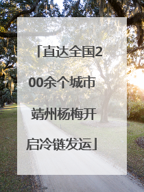 直达全国200余个城市 靖州杨梅开启冷链发运