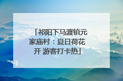 祁阳下马渡镇元家庙村：夏日荷花开 游客打卡热