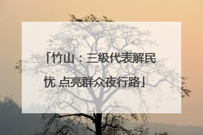竹山：三级代表解民忧 点亮群众夜行路