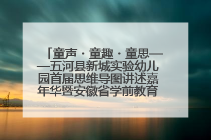 童声・童趣・童思——五河县新城实验幼儿园首届思维导图讲述嘉年华暨安徽省学前教育教研基地园项目阶段性成果展示活动