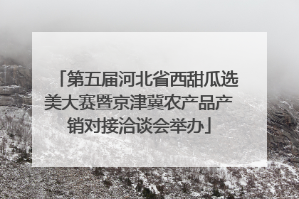 第五届河北省西甜瓜选美大赛暨京津冀农产品产销对接洽谈会举办