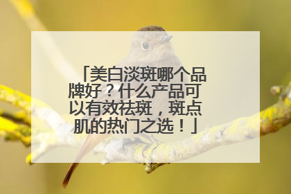 美白淡斑哪个品牌好？什么产品可以有效祛斑，斑点肌的热门之选！