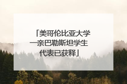 美哥伦比亚大学一亲巴勒斯坦学生代表已获释