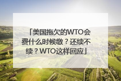 美国拖欠的WTO会费什么时候缴？还续不续？WTO这样回应