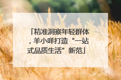 精准洞察年轻群体，羊小咩打造“一站式品质生活”新范