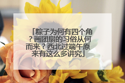 粽子为何有四个角？画团扇的习俗从何而来？西北过端午原来有这么多讲究