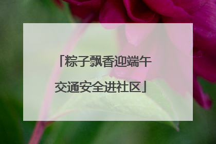 粽子飘香迎端午 交通安全进社区