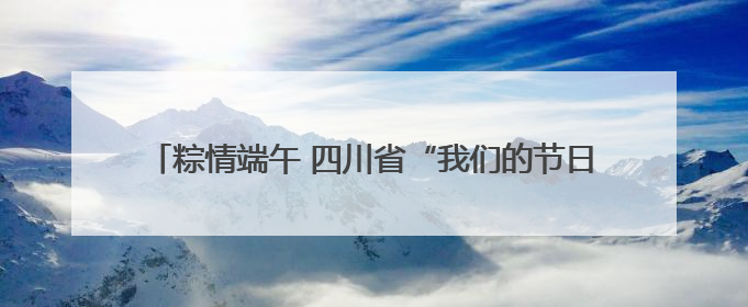 粽情端午 四川省“我们的节日·端午”主题活动在南充启动