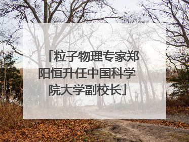 粒子物理专家郑阳恒升任中国科学院大学副校长