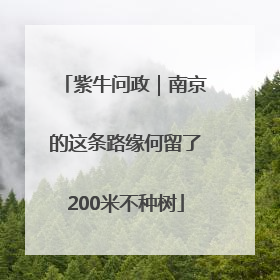 紫牛问政｜南京的这条路缘何留了200米不种树