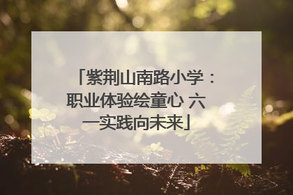 紫荆山南路小学：职业体验绘童心 六一实践向未来