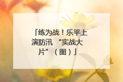 练为战！乐平上演防汛 “实战大片”（图）