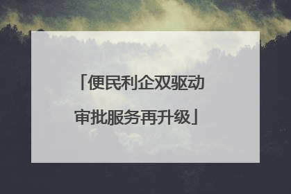 便民利企双驱动 审批服务再升级
