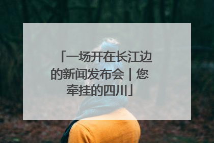 一场开在长江边的新闻发布会｜您牵挂的四川