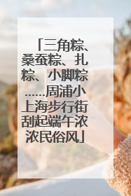 三角粽、桑蚕粽、扎粽、小脚粽……周浦小上海步行街刮起端午浓浓民俗风