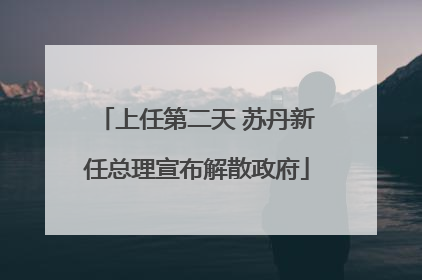 上任第二天 苏丹新任总理宣布解散政府