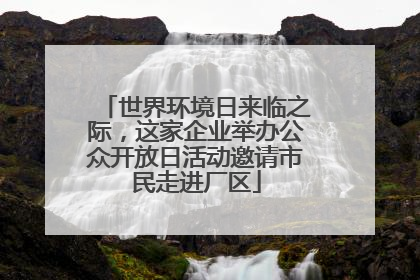 世界环境日来临之际，这家企业举办公众开放日活动邀请市民走进厂区