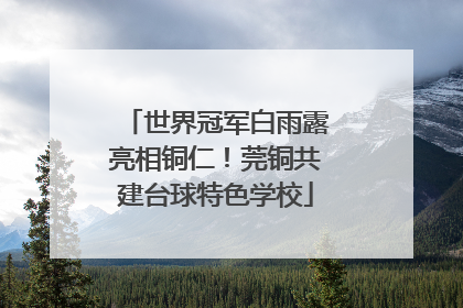世界冠军白雨露亮相铜仁！莞铜共建台球特色学校