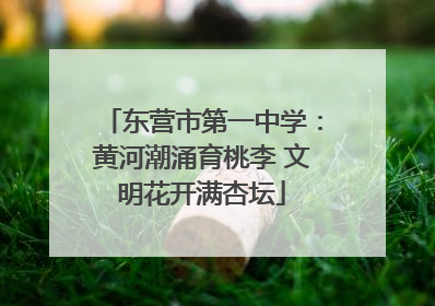 东营市第一中学：黄河潮涌育桃李 文明花开满杏坛