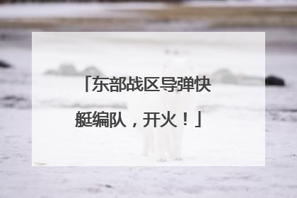 东部战区导弹快艇编队，开火！