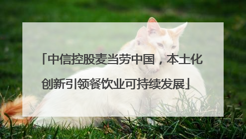 中信控股麦当劳中国，本土化创新引领餐饮业可持续发展
