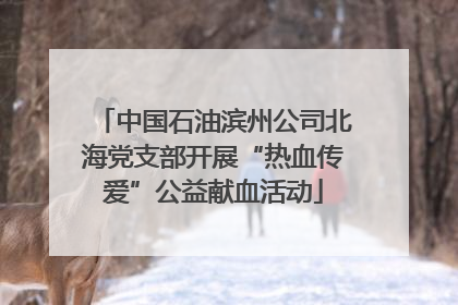 中国石油滨州公司北海党支部开展“热血传爱”公益献血活动