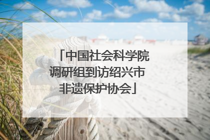 中国社会科学院调研组到访绍兴市非遗保护协会