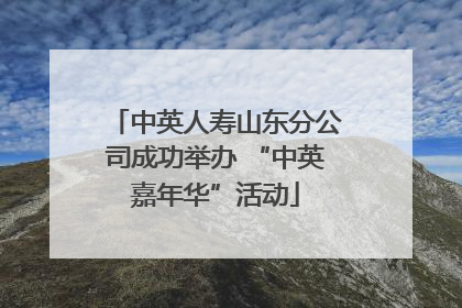 中英人寿山东分公司成功举办 “中英嘉年华”活动