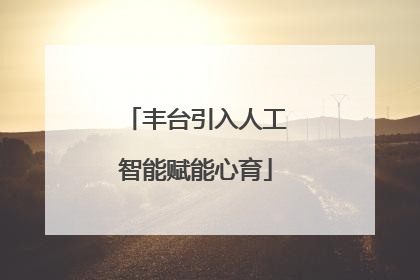 丰台引入人工智能赋能心育