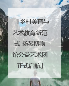 乡村美育与艺术教育新范式 扬琴博物馆公益艺术团正式启航