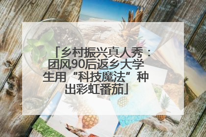 乡村振兴真人秀：团风90后返乡大学生用“科技魔法”种出彩虹番茄