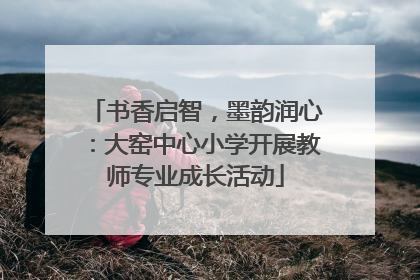 书香启智，墨韵润心：大窑中心小学开展教师专业成长活动
